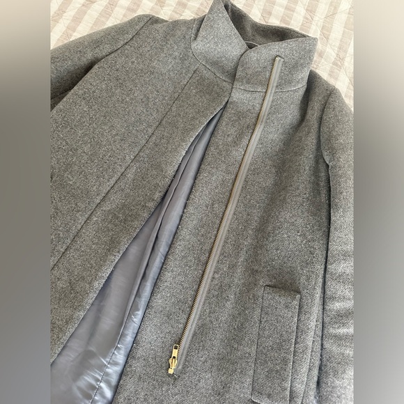 Gray Cocoon Coat, size 4 petite (J. Crew) - Picture 2 of 3